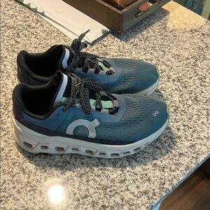 On Running Women’s Blue Running Shoes CloudMonster